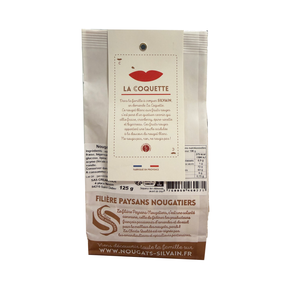 Nougat Silvain - La Coquette nougat blanc aux fruits rouges