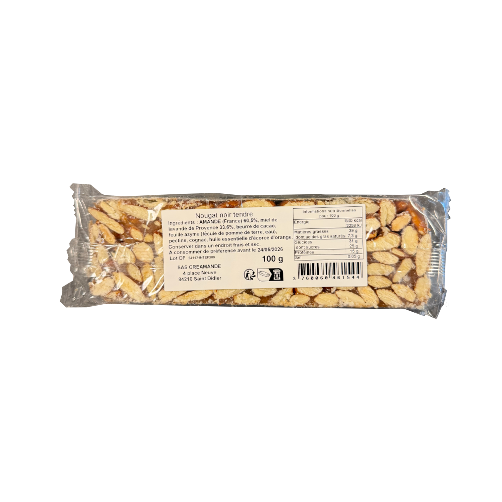 Nougat Silvain - Le Rêveur nougat noir tendre