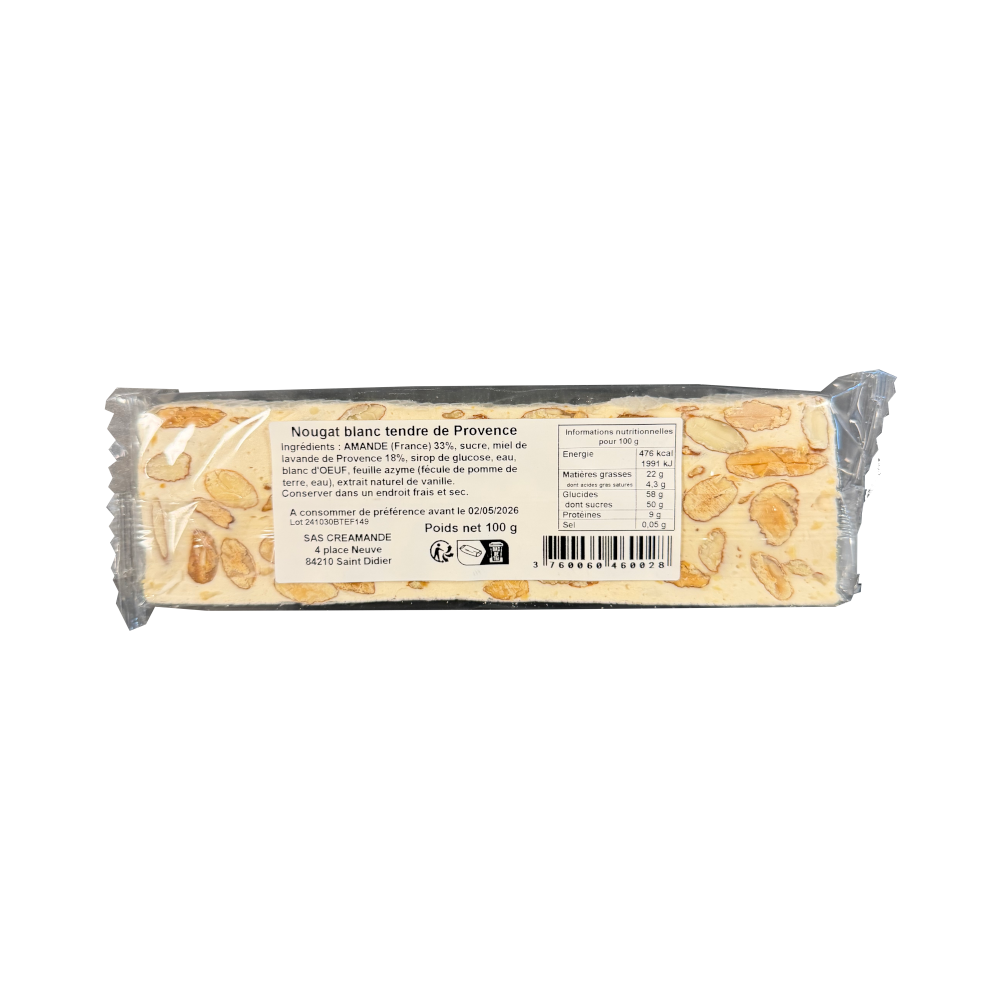 Nougat Silvain - La Délicate nougat blanc