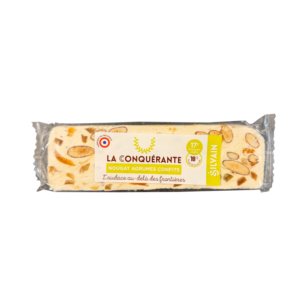 Nougat Silvain - La Conquérante nougat blanc aux amandes et agrumes confits