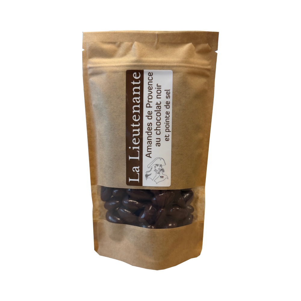 La Lieutenante - Amandes de Provence au chocolat noir et pointe de sel