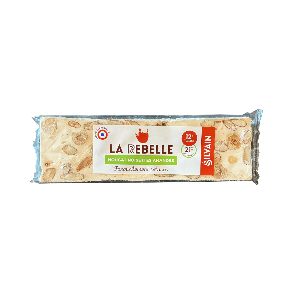 Nougat Silvain - La Rebelle nougat blanc aux noisettes et amandes