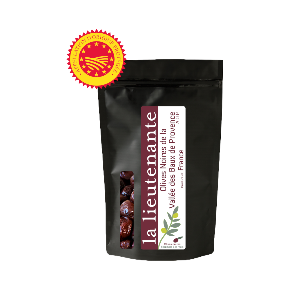 La Lieutenante - Olives noires pasteurisées de la Vallée des Baux de Provence A.O.P.