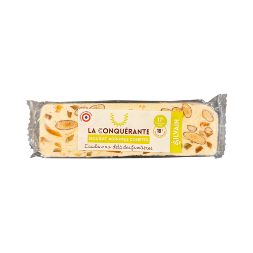 Nougat Silvain - La Conquérante nougat blanc aux amandes et agrumes confits