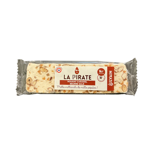 Nougat Silvain - La Pirate nougat blanc aux amandes et pépites au caramel beurre salé