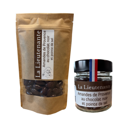 La Lieutenante - Amandes de Provence au chocolat noir et pointe de sel