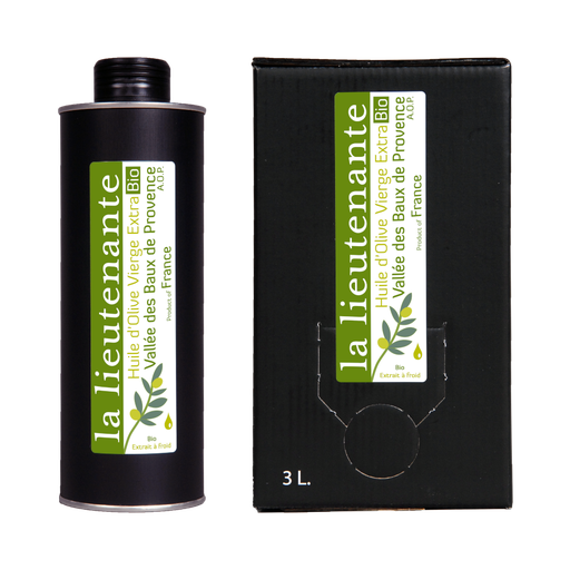 La Lieutenante - Organic olive oil from the Vallée des Baux de Provence P.D.O. - Grand Cru Vert Bio