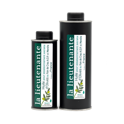 La Lieutenante - Seasoning Oil extracted from Olives - Foin de Crau P.D.O. and Mint