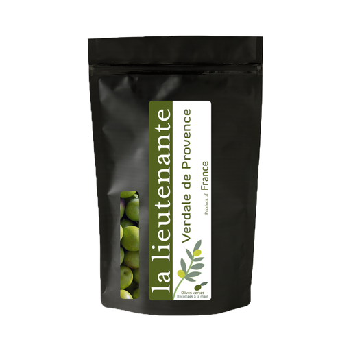 [LLOVPVN120G] La Lieutenante - Pasteurized green olives - Verdale de Provence
